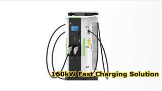 Σταθμός γρήγορης φόρτισης DC διπλής θύρας 160 kW, IP54 ανθεκτικός στη σκόνη και αδιάβροχο για εμπορική χρήση