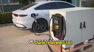 Φορτιστής φορητού EV 60 kW, φορητή μονάδα αποθήκευσης ενέργειας 65 kWh με βαθμολογία IP54
