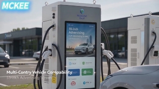 Γρήγορος φορτιστής DC EV με οθόνη διαφήμισης 10 ιντσών αφής