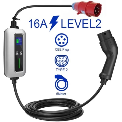 Διανοητικός φορτιστής 11kw 3 φάσης Ev τύπου 2 ρύθμιση ροής καθυστερημένες στοίβες φόρτισης