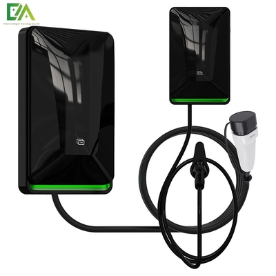 7KW 11KW 22KW Νέο μαύρο ηλεκτρικό όχημα με τοίχο μονόπτερο AC φορτιστή / φορτιστή κινητής τηλεφωνίας