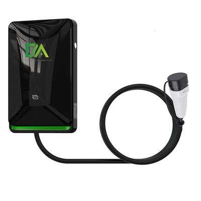 32A Μαύρος κινητός σταθμός φόρτισης AC 22KW έξυπνος ηλεκτρικός φορτιστής οχημάτων για το σπίτι