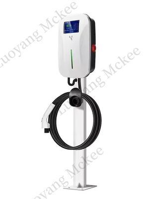 14KW 32A Στον τοίχο τοποθετημένος σταθμός φόρτισης EV 4,3-ιντσών οθόνη LED διπλό όπλο Νέα GB διεπαφή φόρτισης στοίβας φόρτισης κατάσταση