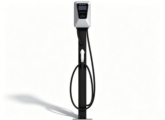 7kW Υπαίθριος φορτιστής AC EV IP55 32A Ευρεία θερμοκρασία 4,3 ιντσών Οθόνη αφής διπλής βάσης