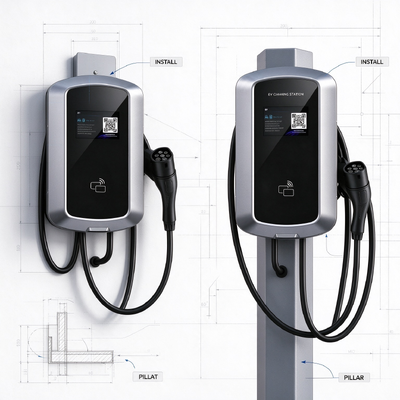 Καλή τιμή. 11,5KW Τύπος 1 AC Φορτιστής EV Compact Κουτί ελέγχου 340x190x80mm Τυπικό Wallbox φόρτισης ΗΠΑ Διαδικτυακά