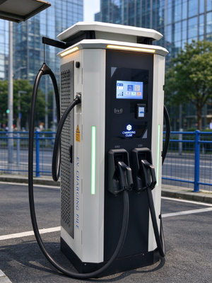 80kW DC Ταχυφορτιστής Ηλεκτρικών Οχημάτων 200-1000V CCS1 CCS2 CHAdeMO GB/T IP54 OCPP 1.6J Στήλη Φόρτισης RFID
